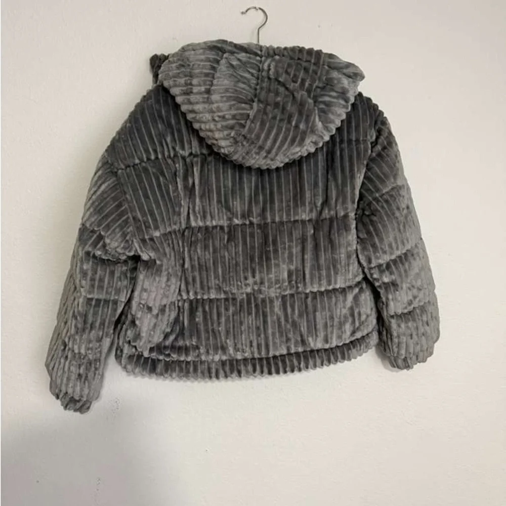 American Eagle Outfitters Gray Teddy Jacket - Picture 3 of 4